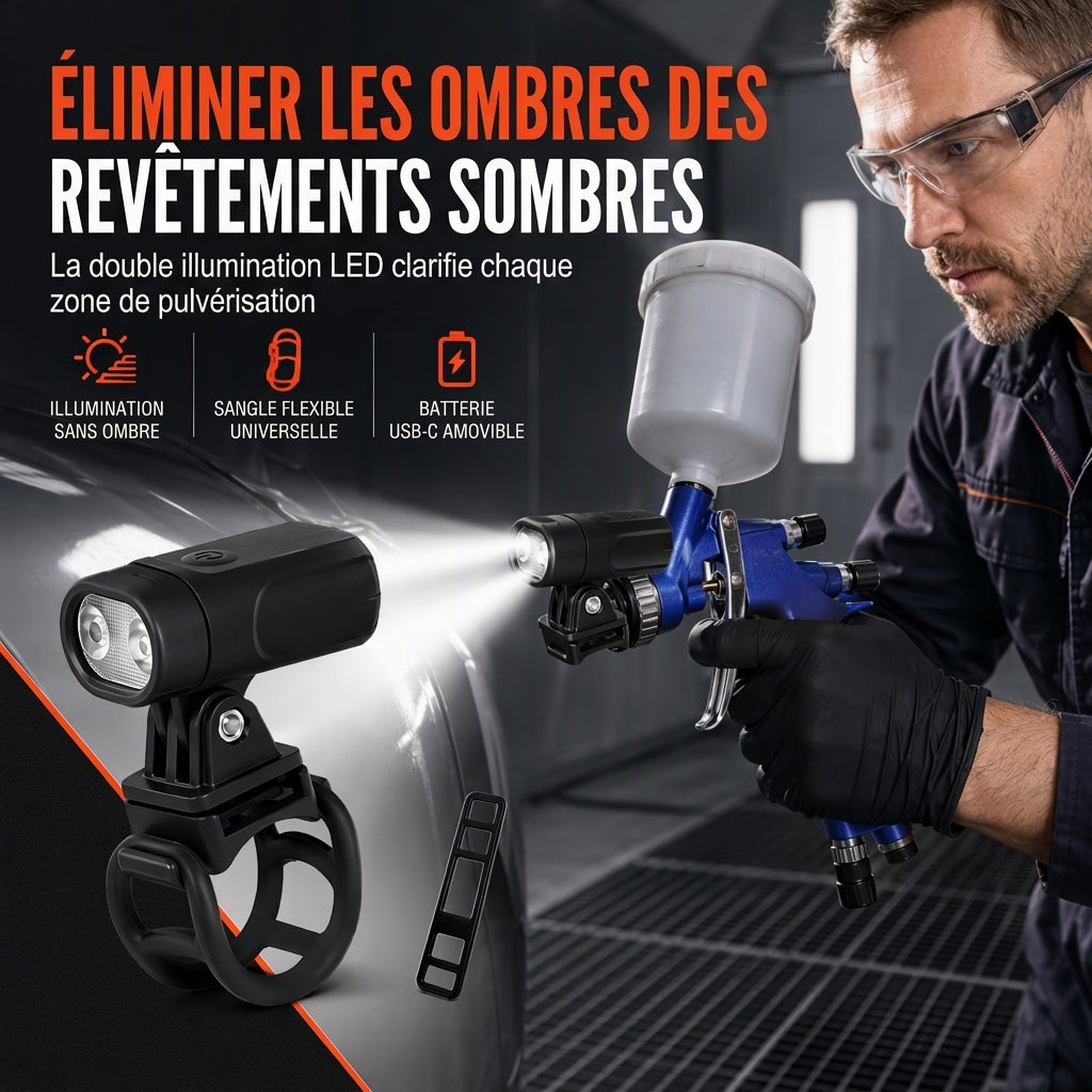 🔧 Offre limitée : -50% ! ✨ Pistolet pulvérisateur léger – visée LED, finition uniforme, multi-usages 🎨
