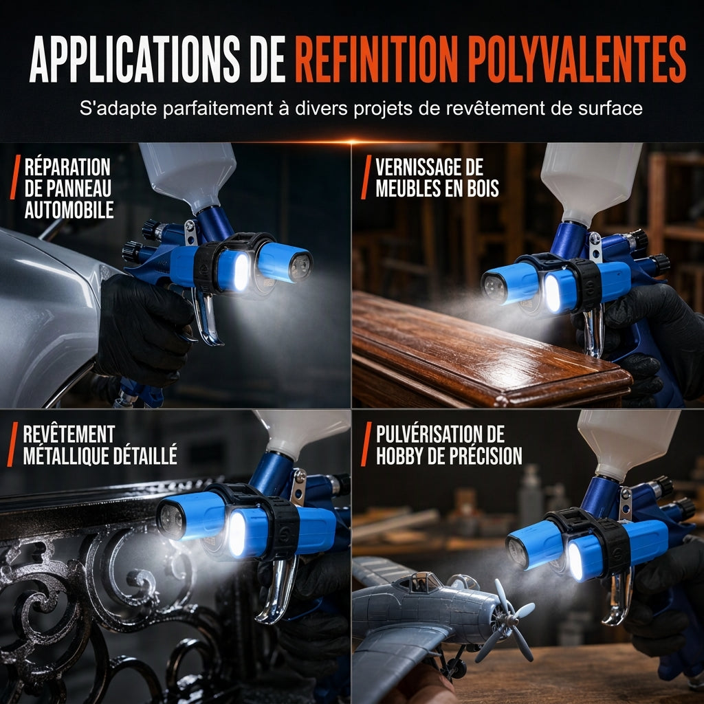 🔧 Offre limitée : -50% ! ✨ Pistolet pulvérisateur léger – visée LED, finition uniforme, multi-usages 🎨