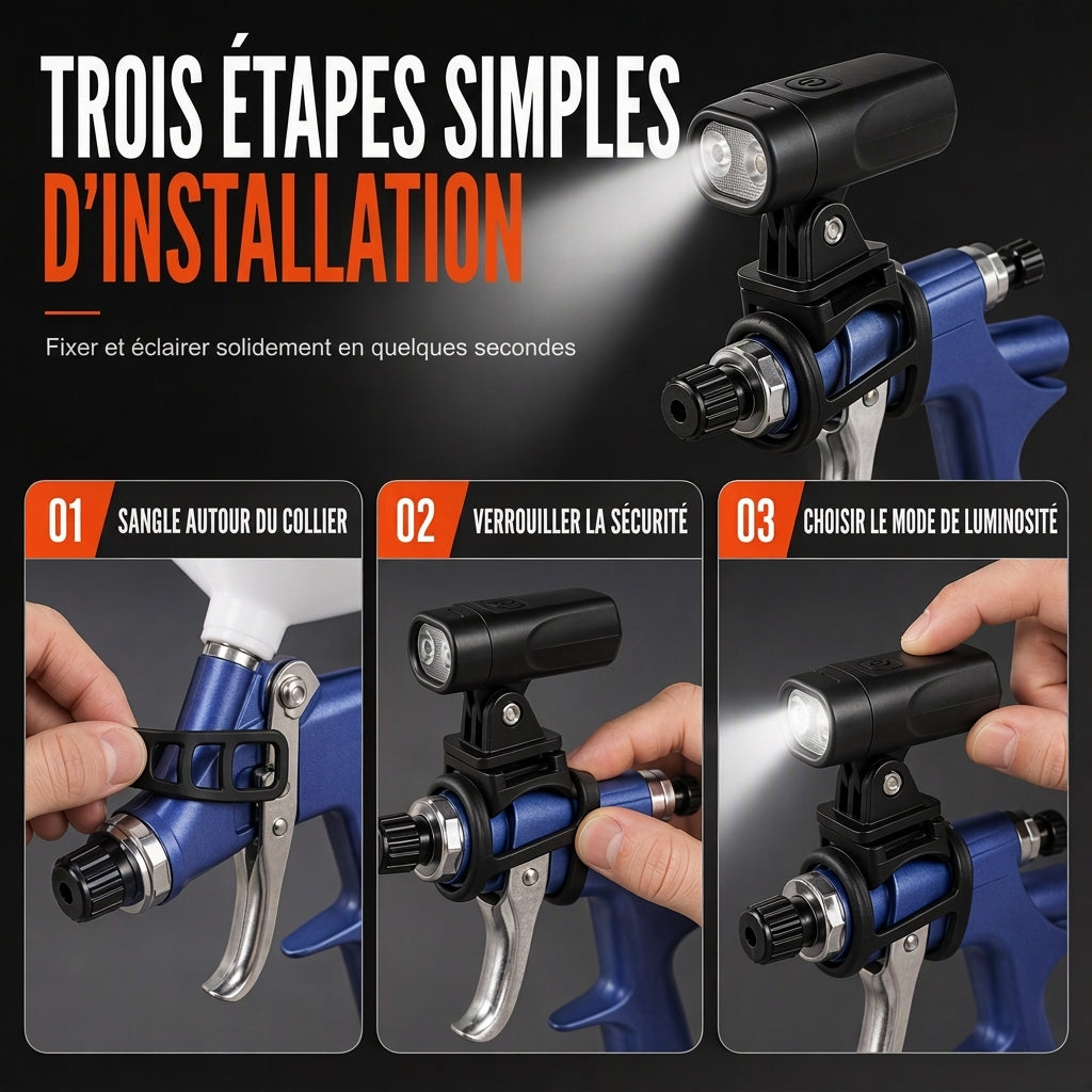 🔧 Offre limitée : -50% ! ✨ Pistolet pulvérisateur léger – visée LED, finition uniforme, multi-usages 🎨
