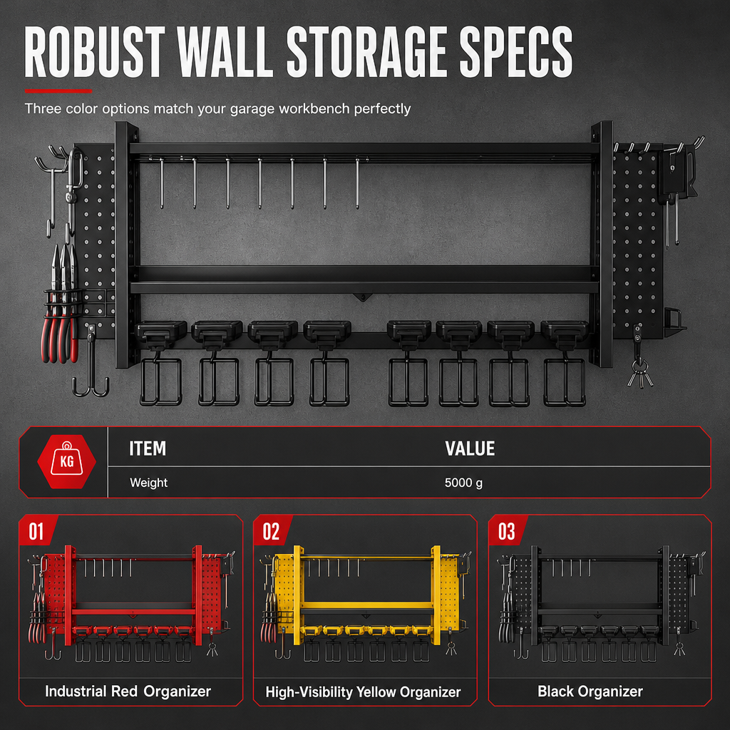 📢📢 50 % DE RÉDUCTION !! ⏰ Organisateur mural ultra-résistant pour outils électriques et support de rangement pour perceuses de garage
