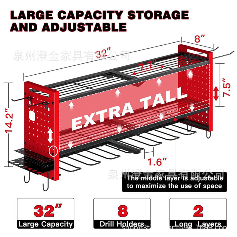 📢📢 50 % DE RÉDUCTION !! ⏰ Organisateur mural ultra-résistant pour outils électriques et support de rangement pour perceuses de garage