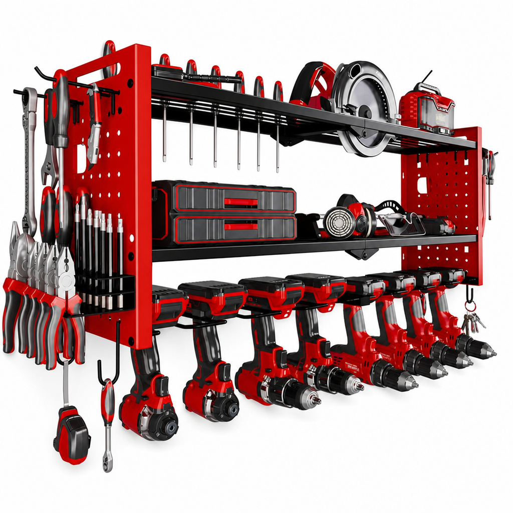 📢📢 50 % DE RÉDUCTION !! ⏰ Organisateur mural ultra-résistant pour outils électriques et support de rangement pour perceuses de garage