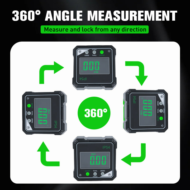 ⚡ 50 % DE RÉDUCTION ! ✨ Inclinomètre et goniomètre numérique magnétique IP54 avec écran LCD rétroéclairé 📐