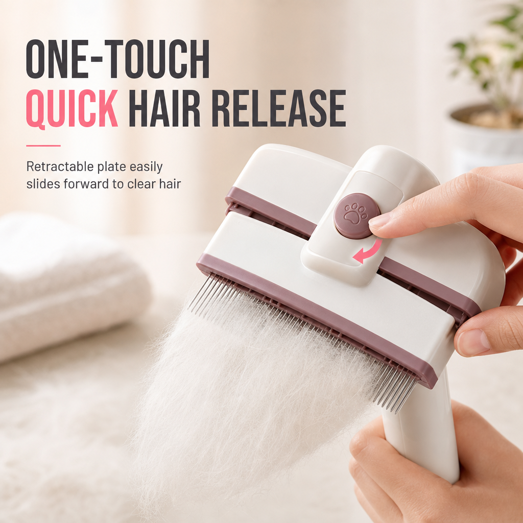 🆕Brosse de toilettage à picots en acier inoxydable pour chiens et chats💫Peigne démêlant et anti-mue pour poils morts