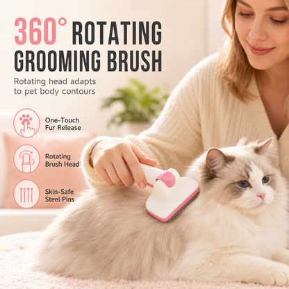 🆕Brosse de toilettage à picots en acier inoxydable pour chiens et chats💫Peigne démêlant et anti-mue pour poils morts
