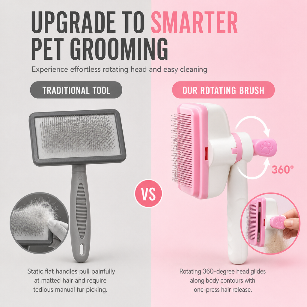 🆕Brosse de toilettage à picots en acier inoxydable pour chiens et chats💫Peigne démêlant et anti-mue pour poils morts